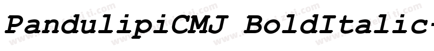 PandulipiCMJ BoldItalic字体转换